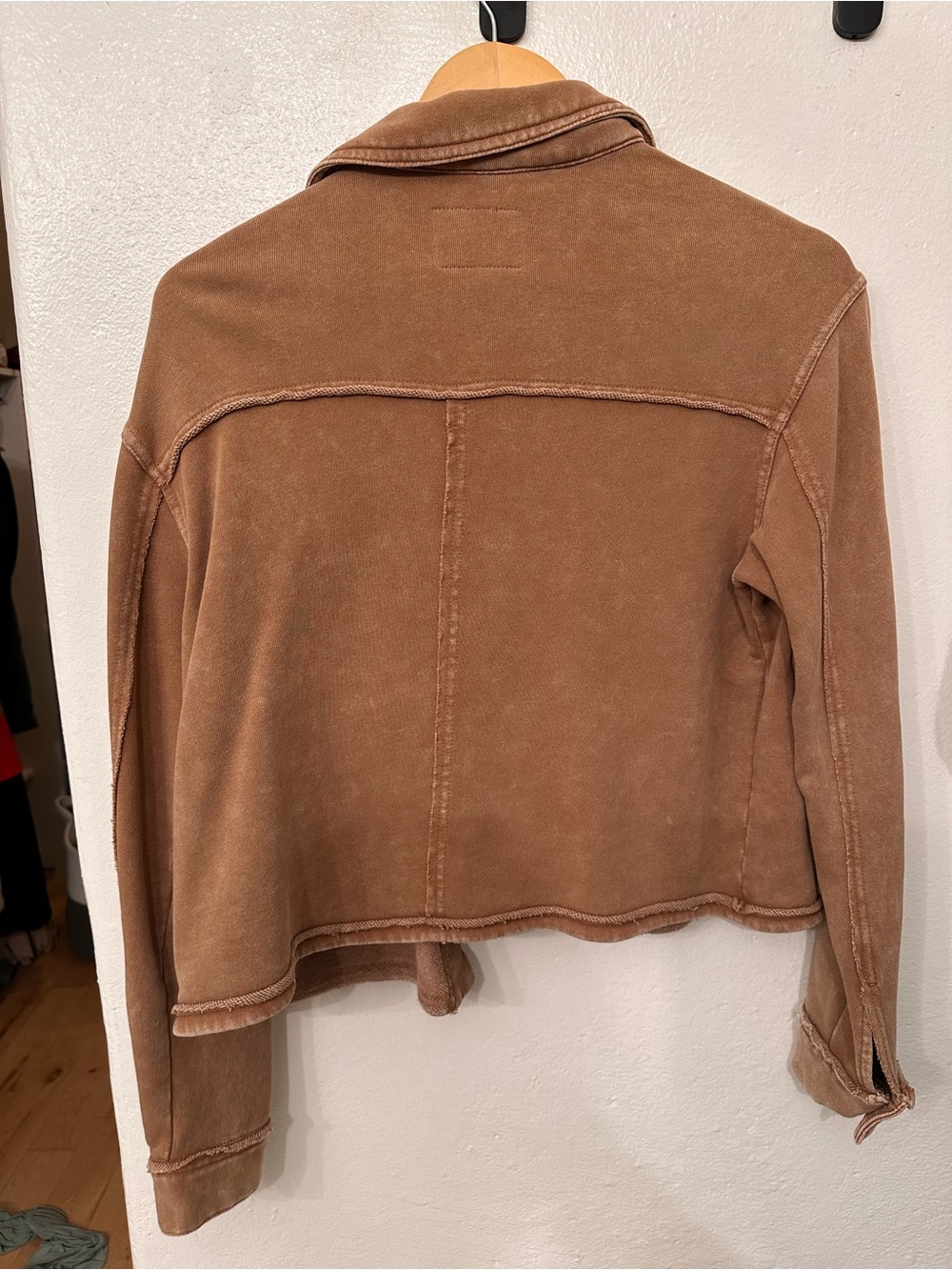 Rust Brown Button-Front Utility “Shacket” - Picture 3 of 4